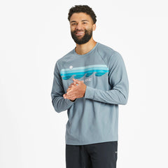 Men's Retro Wave Stripe Crusher-FLEX Crew