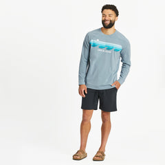 Men's Retro Wave Stripe Crusher-FLEX Crew
