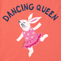 Kids Dancing Queen Bunny Short Sleeve Crusher Tee