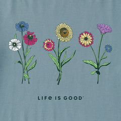 Kids Botanical Flowers Short Sleeve Crusher Tee