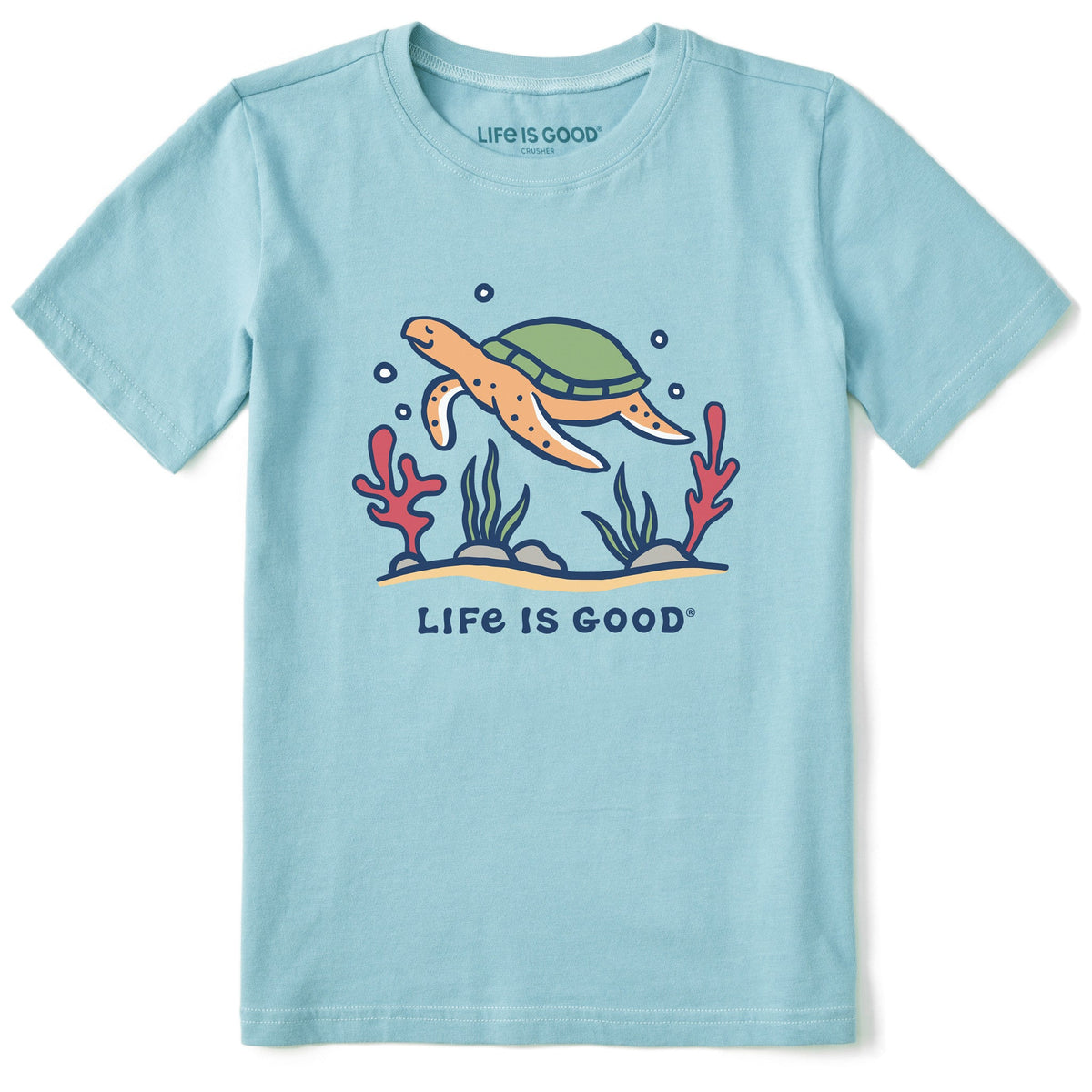 Kids Turtle Sea Landscape Short Sleeve Crusher Tee