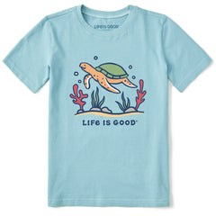 Kids Turtle Sea Landscape Short Sleeve Crusher Tee