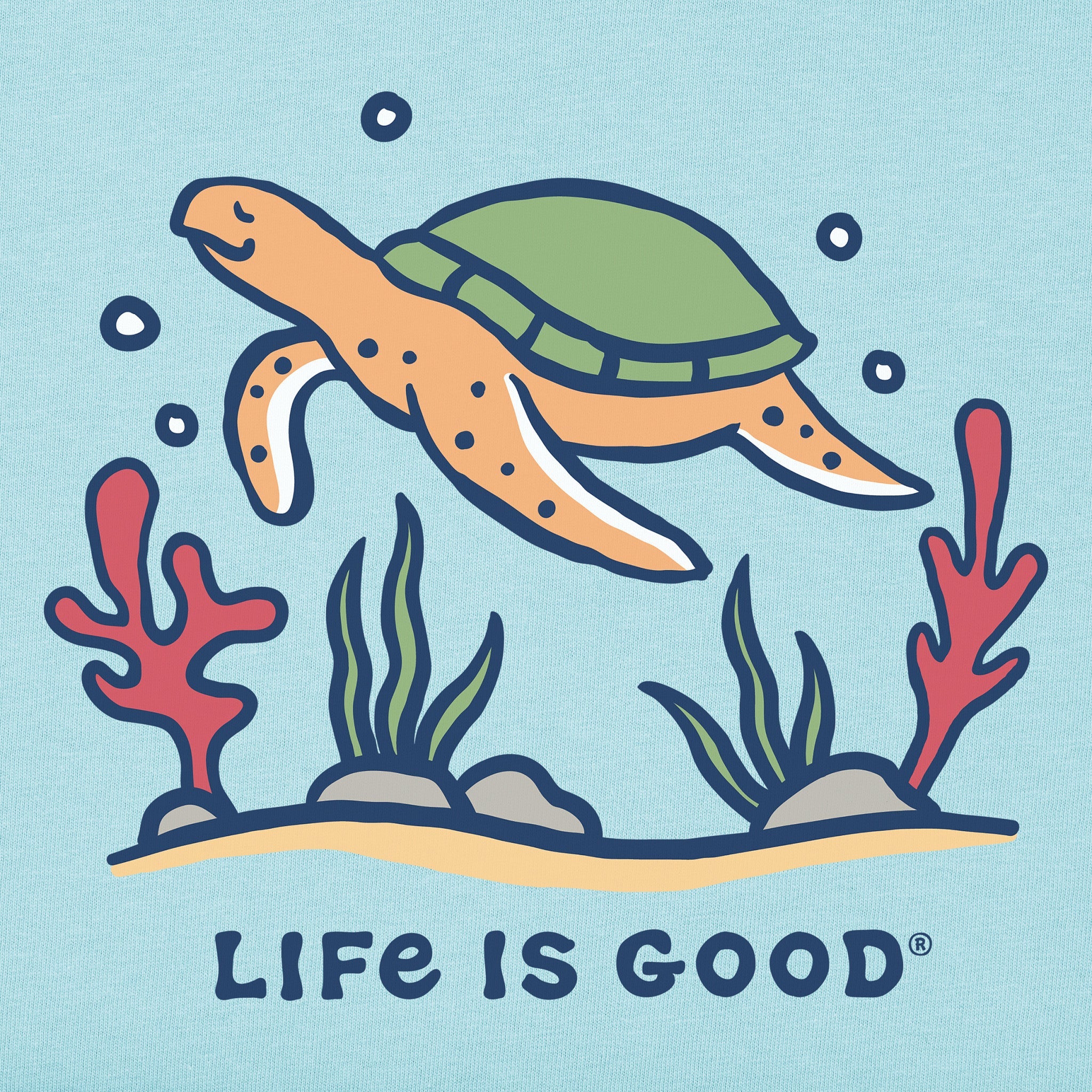 Kids Turtle Sea Landscape Short Sleeve Crusher Tee