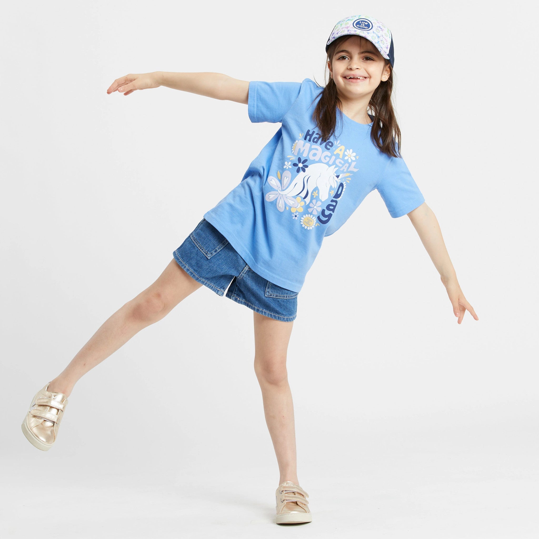 Kids Magical Day Unicorn Short Sleeve Crusher Tee
