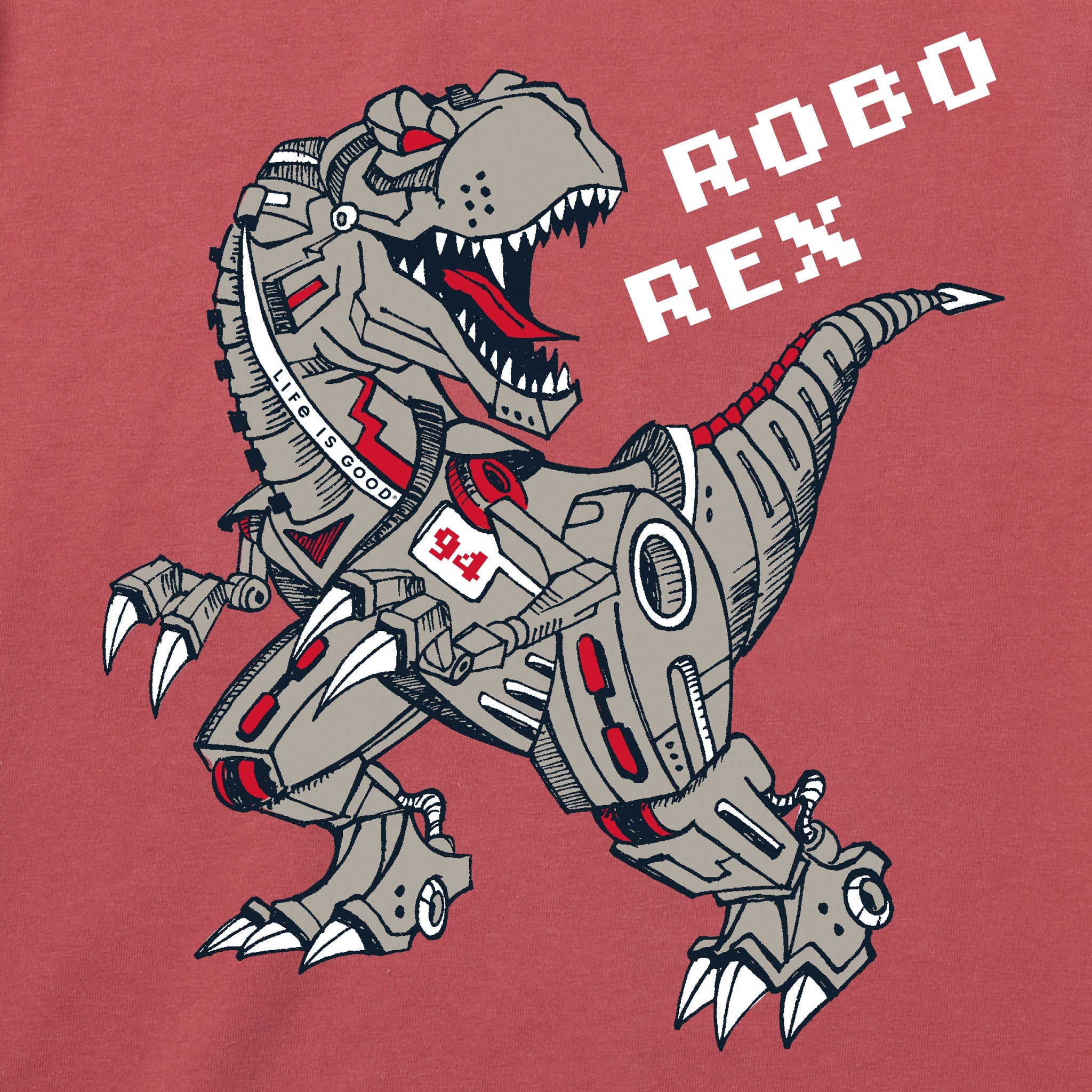 Toddler Robo Rex Short Sleeve Crusher Tee