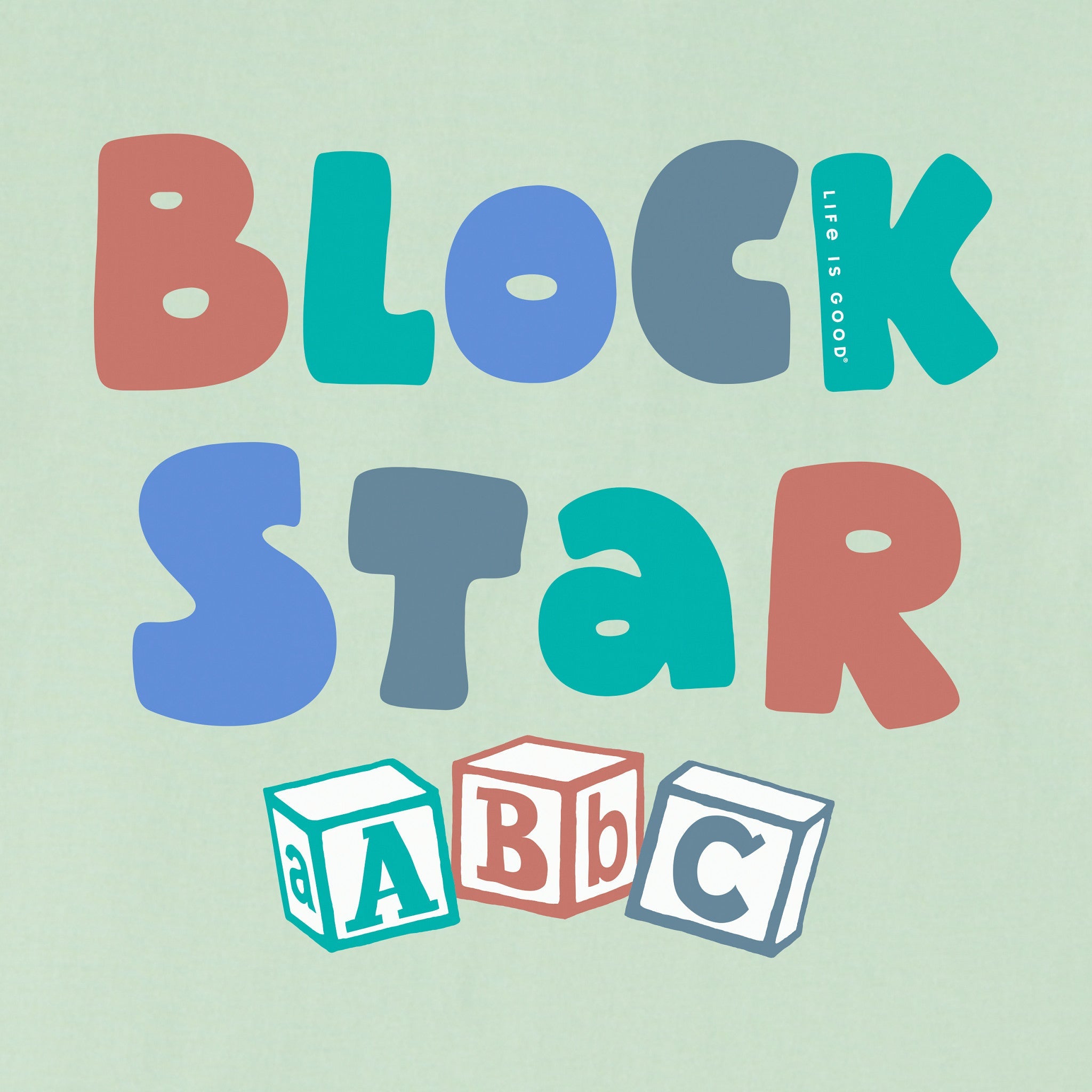 Baby Block Star ABCs Short Sleeve Crusher Baby Bodysuit