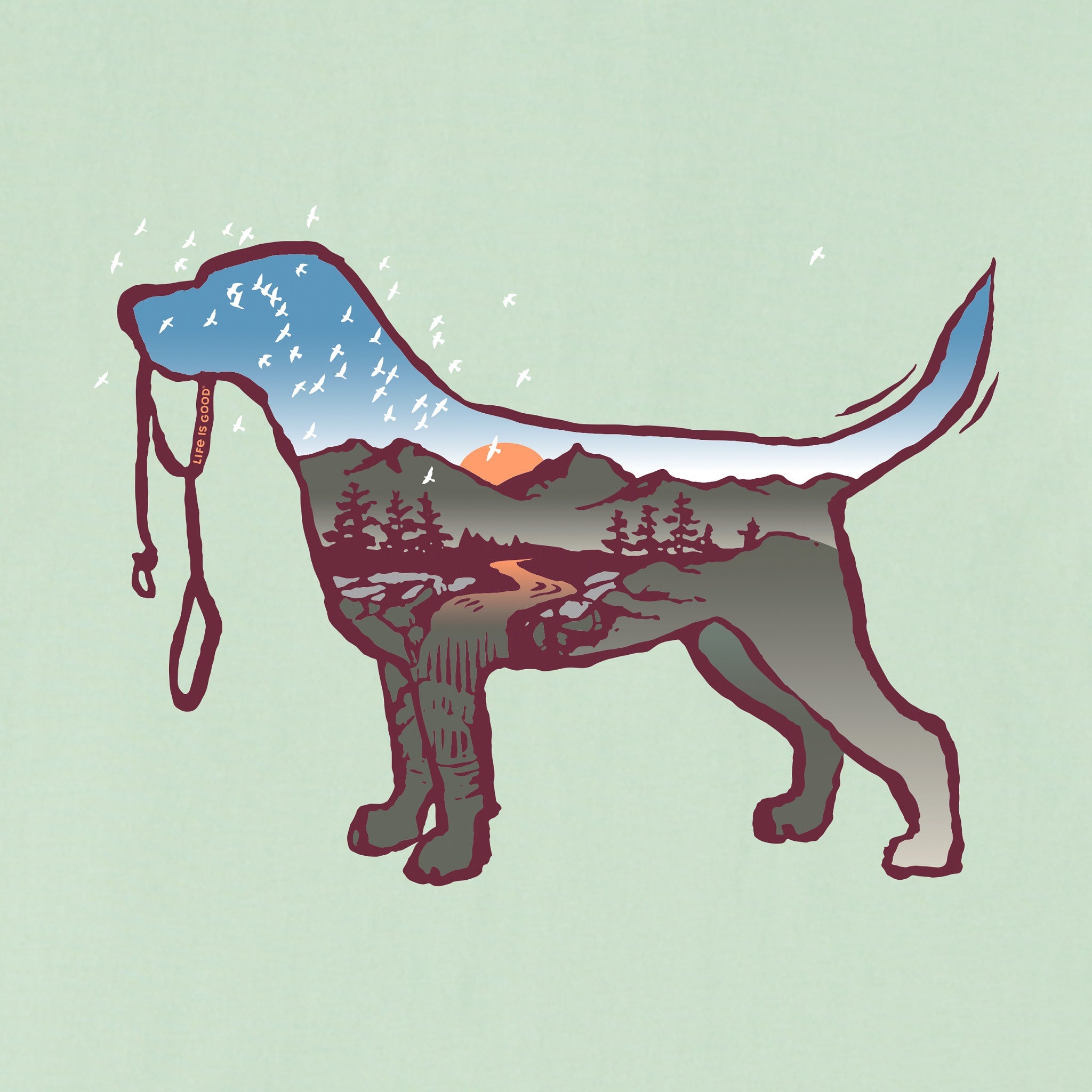 Men's Macro Micro Dogscape Short Sleeve Crusher Tee