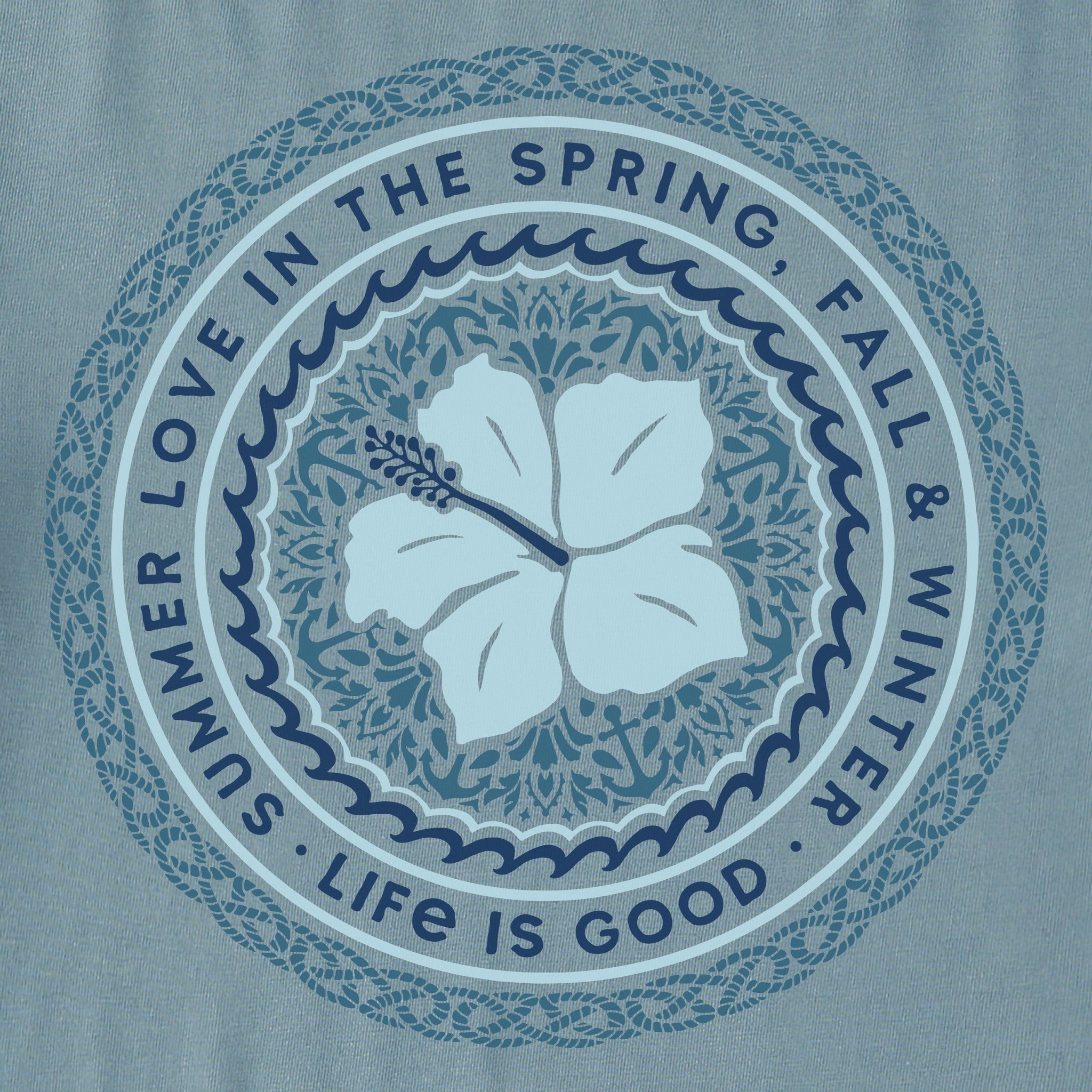 Men's Summer Love Hibiscus Short Sleeve Tee