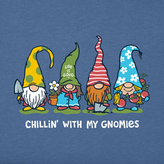 Women's Garden Gnomies Chillin' Short Sleeve Vee