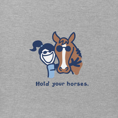 Women's Hold Your Horses Long Sleeve Crusher Tee