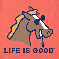 Women's Horse Head Short Sleeve Crusher Tee