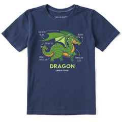 Kids Dragon Facts Short Sleeve Crusher Tee
