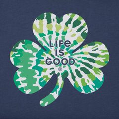 Men's Tie Dye Clover Long Sleeve Crusher Tee