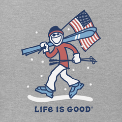 Men's Jake Ski USA Long Sleeve Crusher Tee