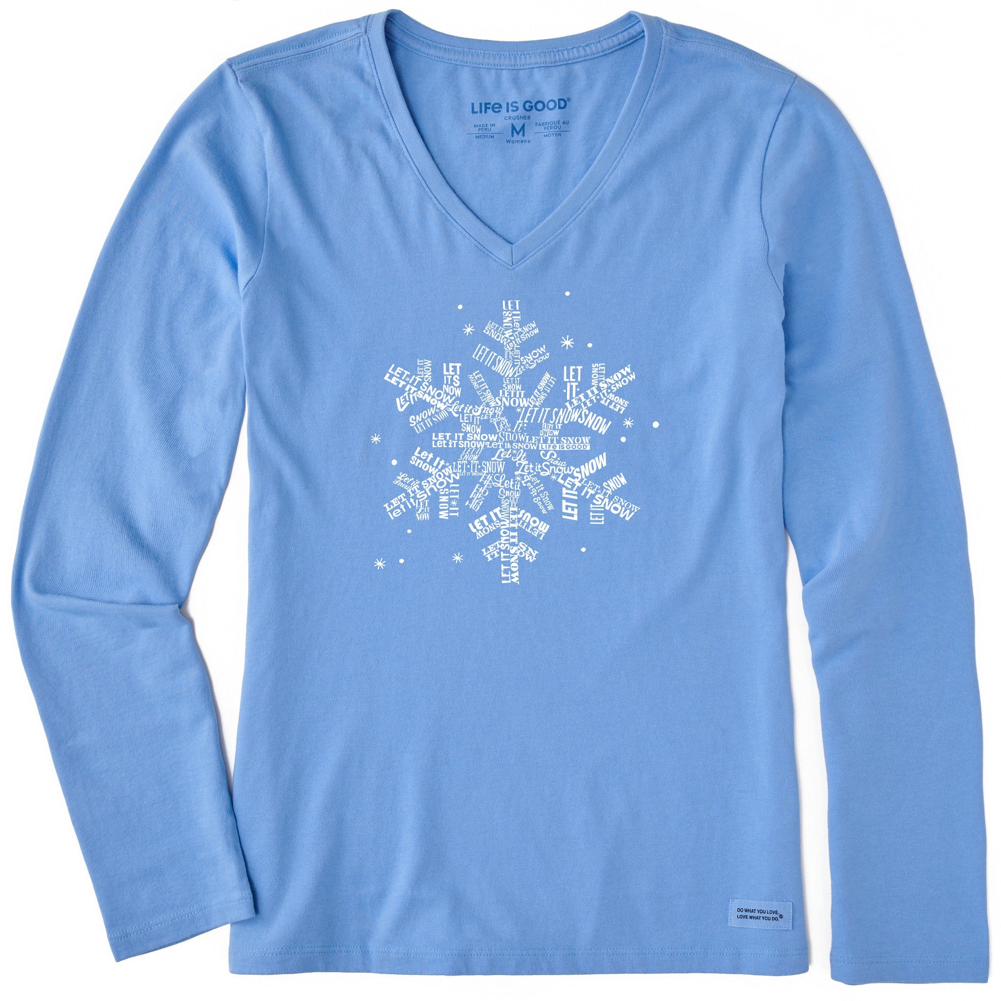 Women's Let It Snowflake Long Sleeve Crusher Vee