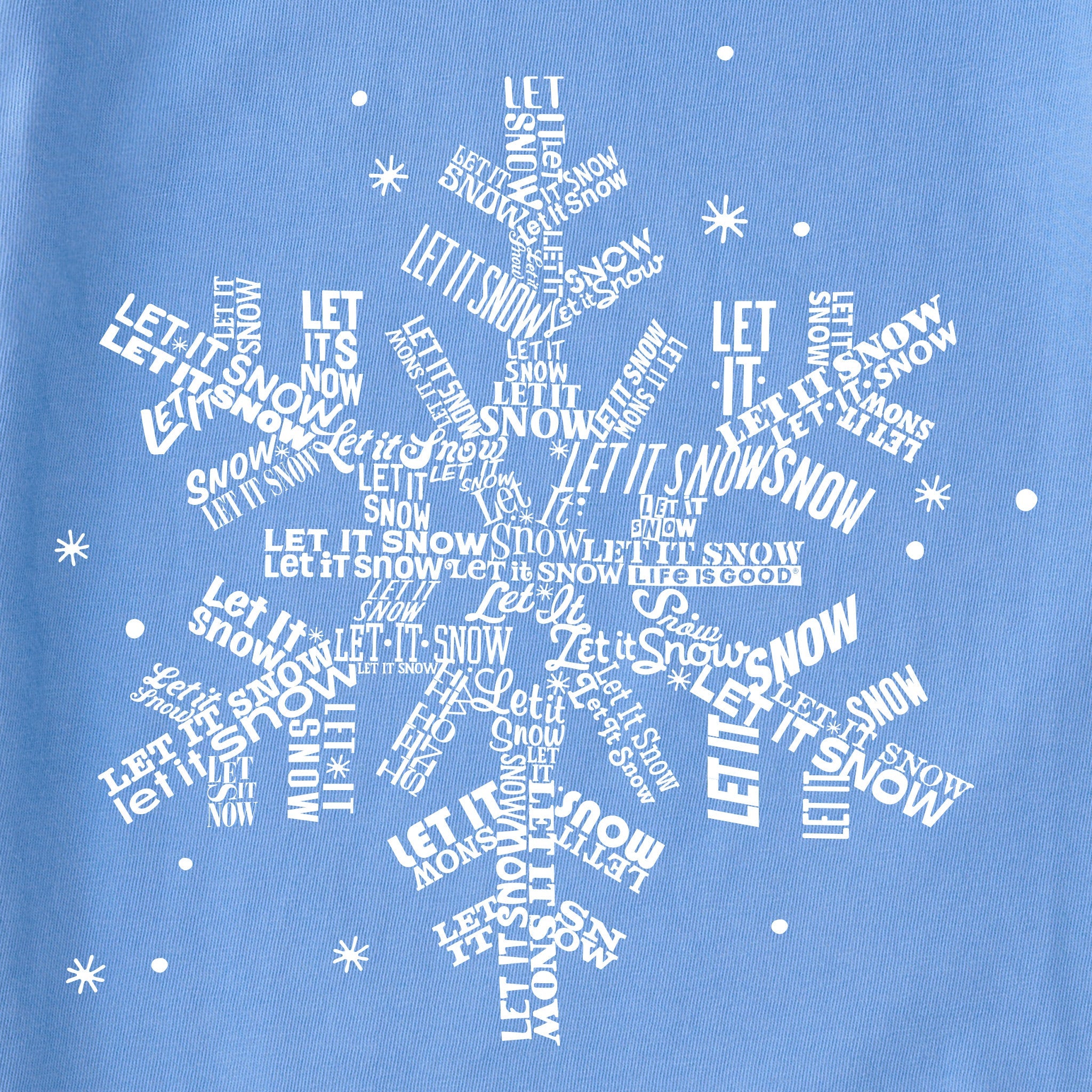 Women's Let It Snowflake Long Sleeve Crusher Vee