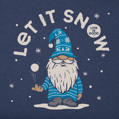 Women's Let It Snow Gnome Long Sleeve Crusher Tee
