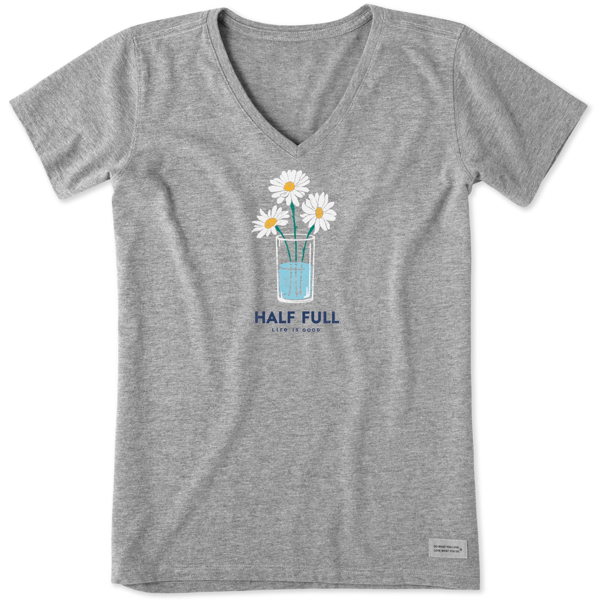 Women's Half Full Daisy Trio Short Sleeve Vee