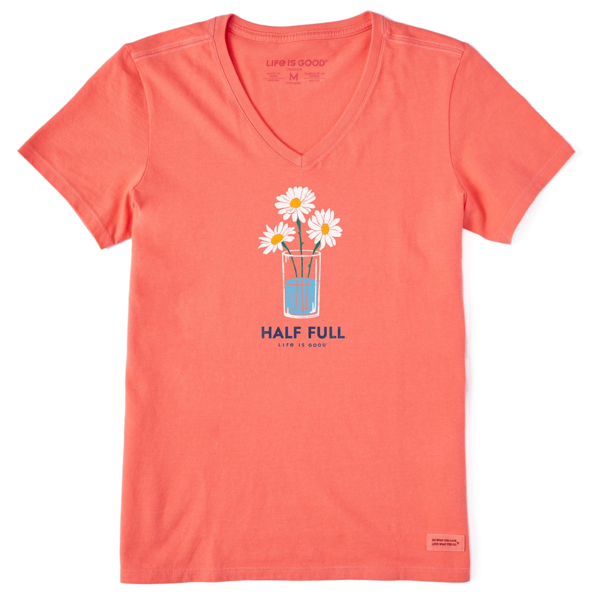 Women's Half Full Daisy Trio Short Sleeve Vee