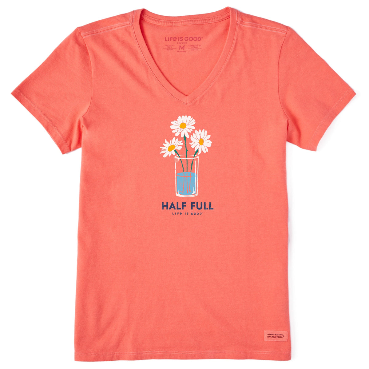 Women's Half Full Daisy Trio Short Sleeve Vee