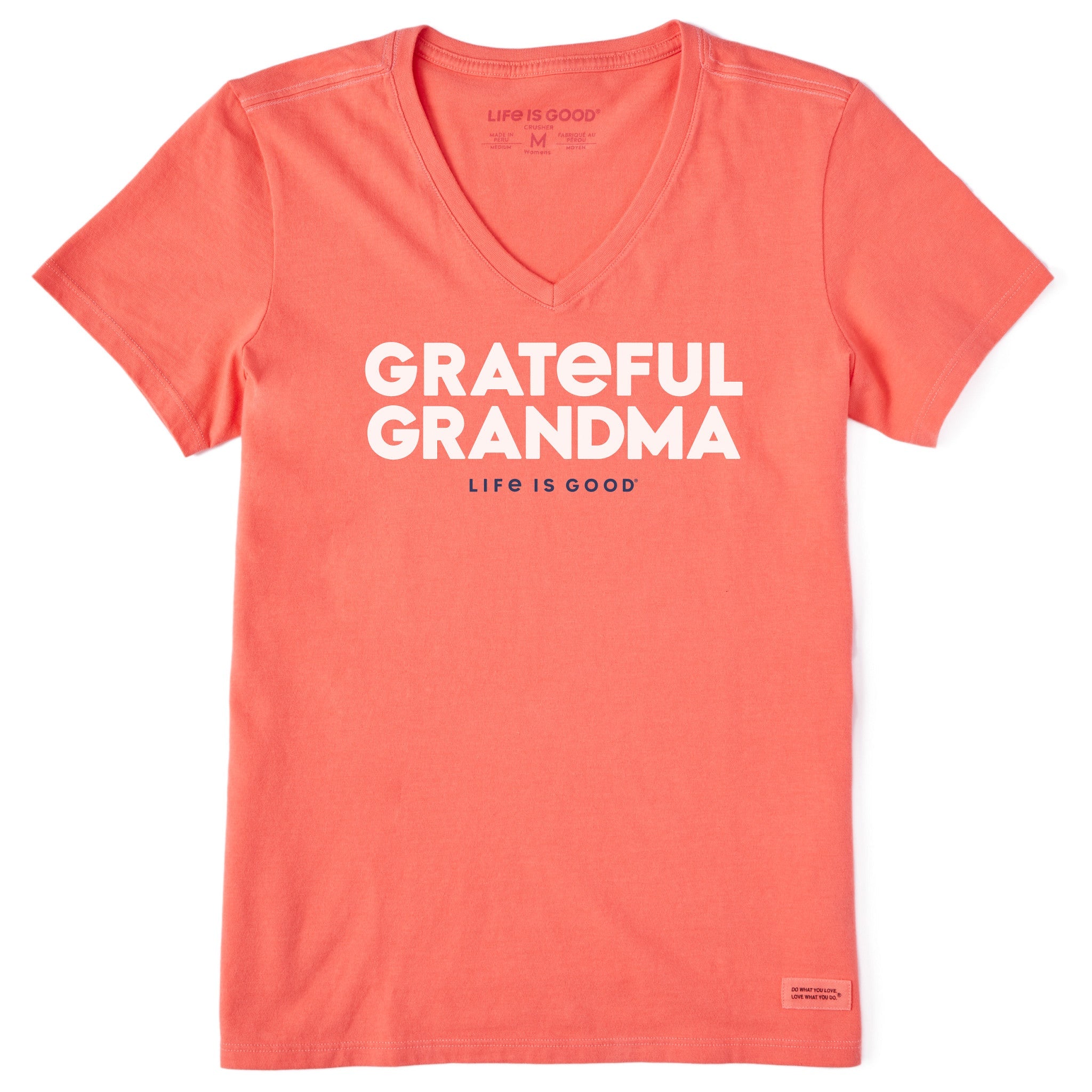 Women's Grateful Grandma Short Sleeve Crusher Vee