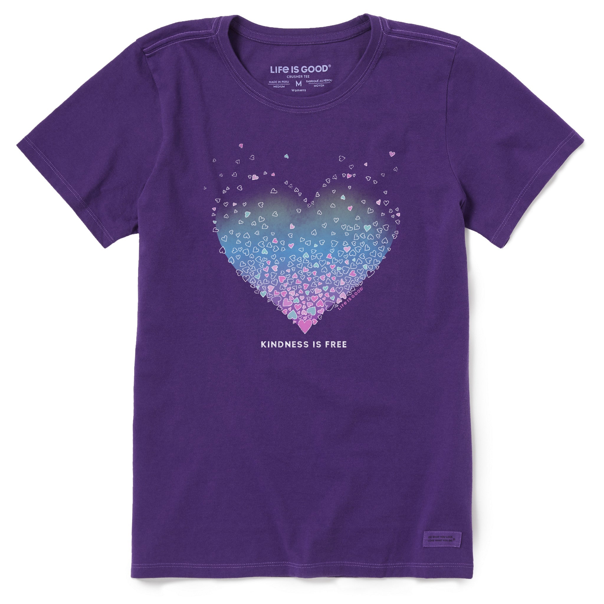 Women's Kindness is Free Evaporating Heart Short Sleeve Tee