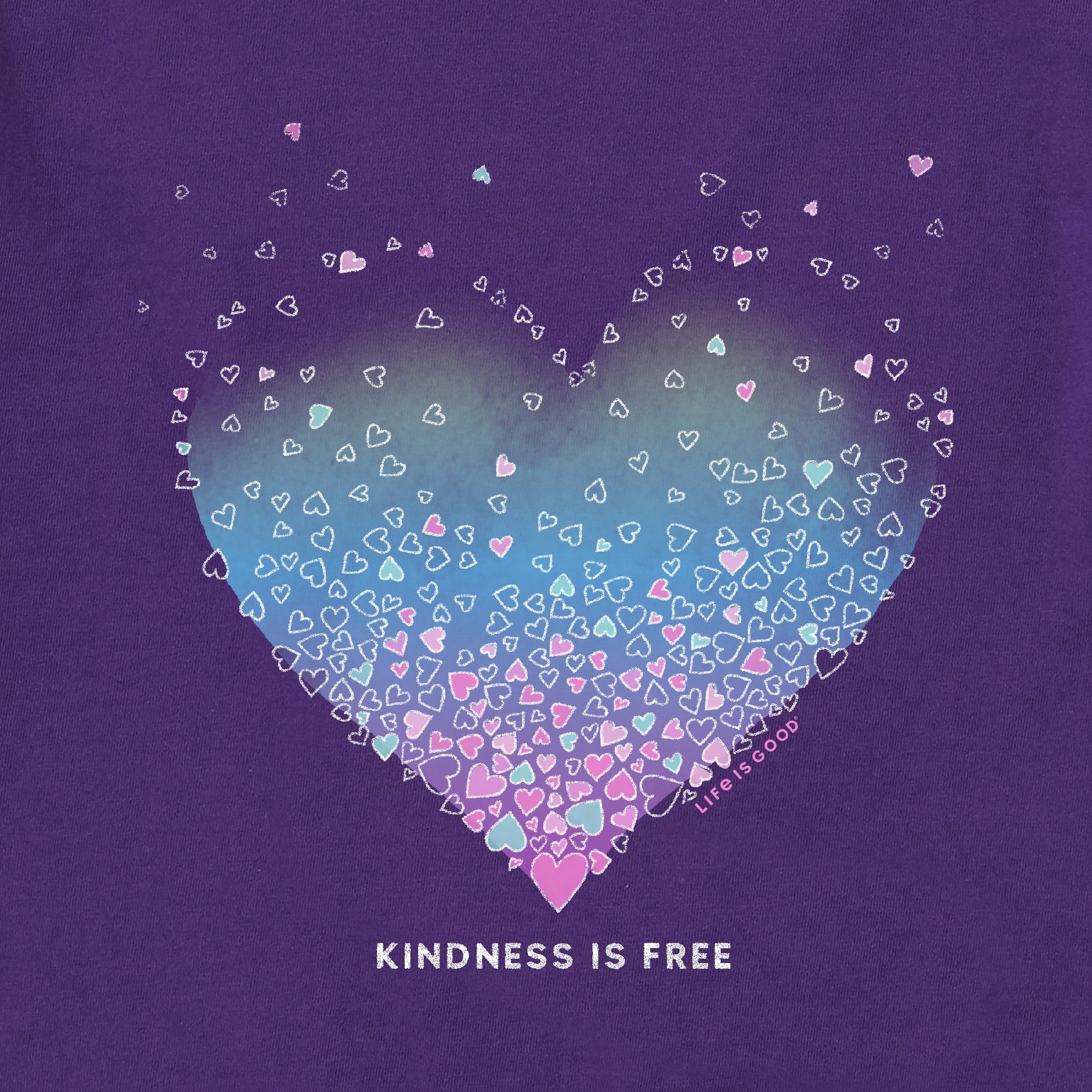 Women's Kindness is Free Evaporating Heart Short Sleeve Tee