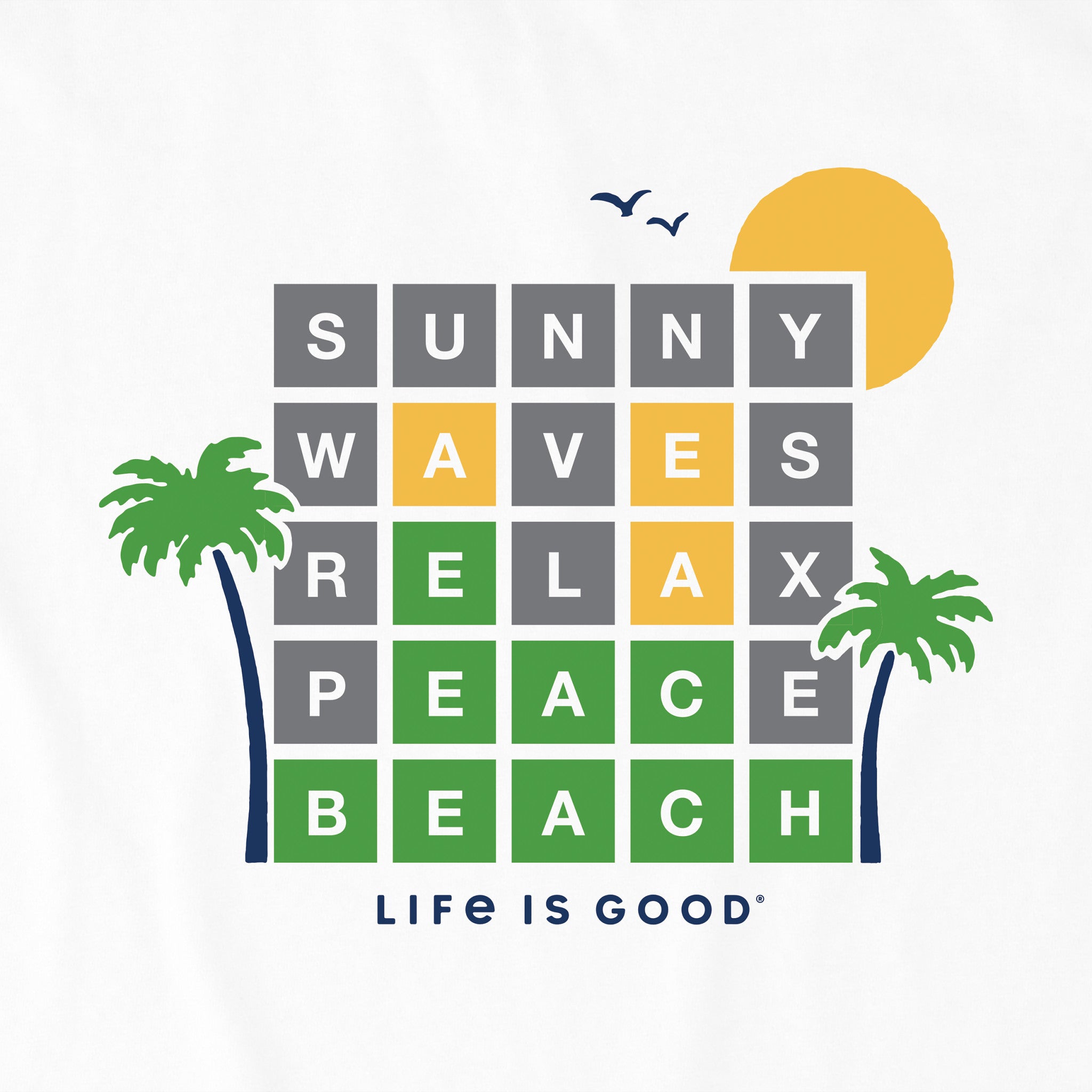 Men's Beach Word Game Short Sleeve Tee