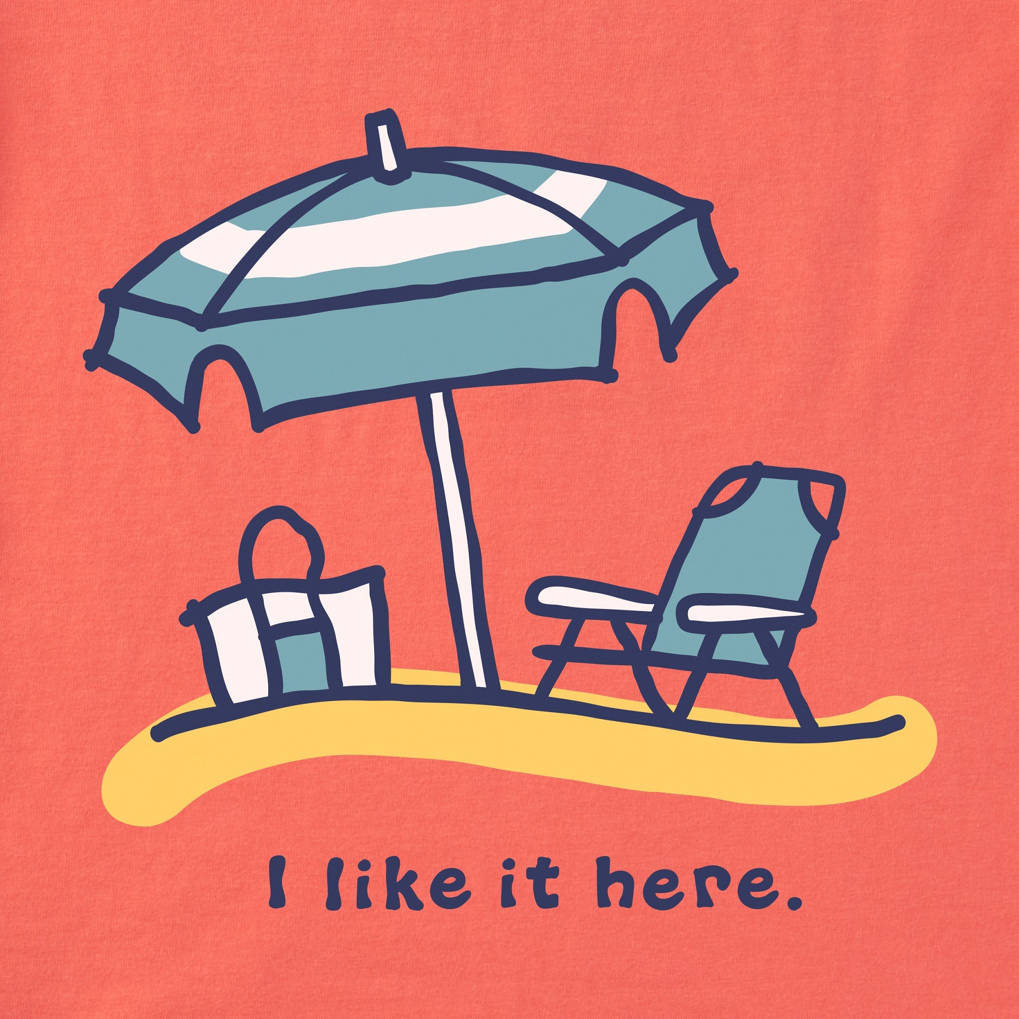 Women's I Like it Here Short Sleeve Crusher Vee
