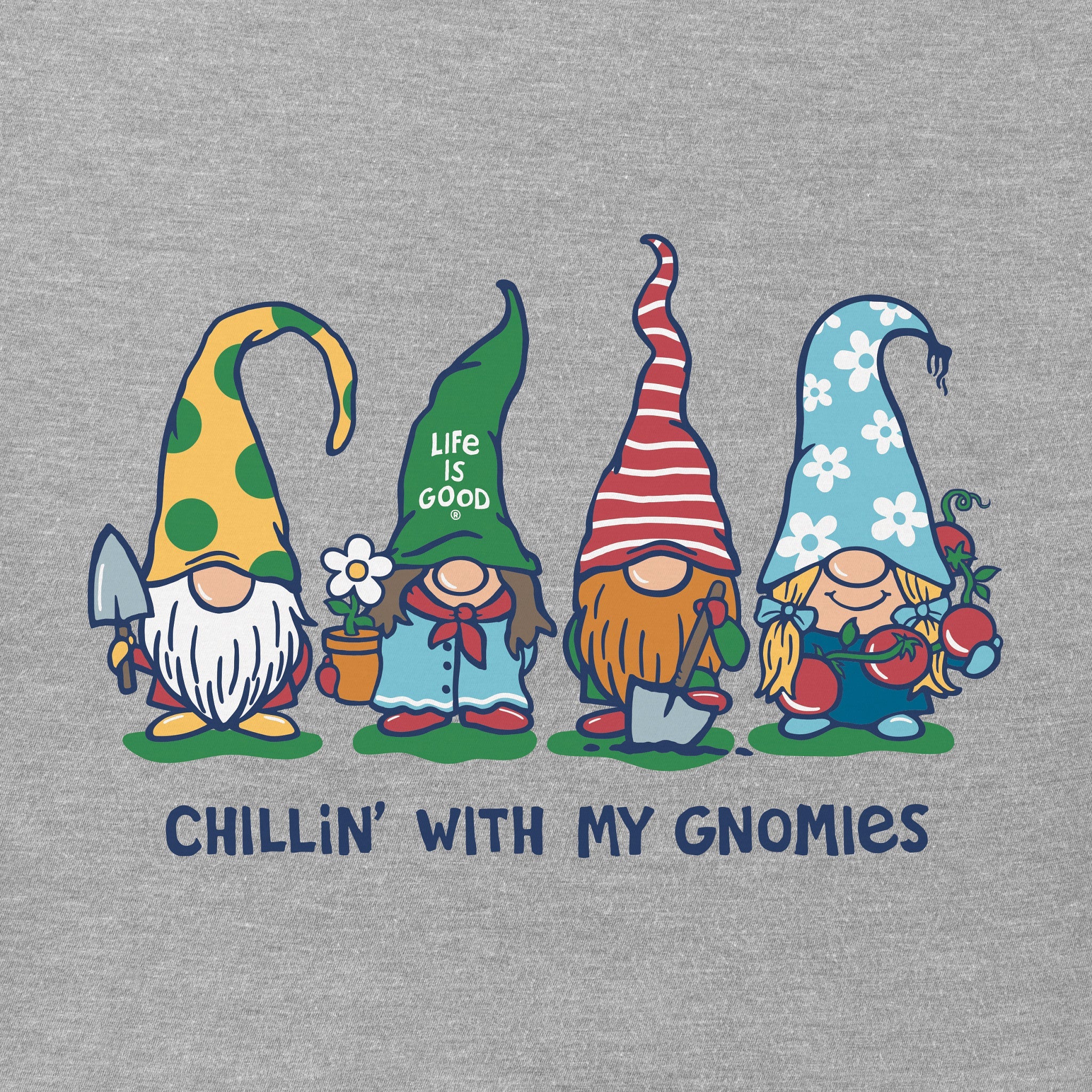 Women's Garden Gnomies Chillin' Short Sleeve Vee