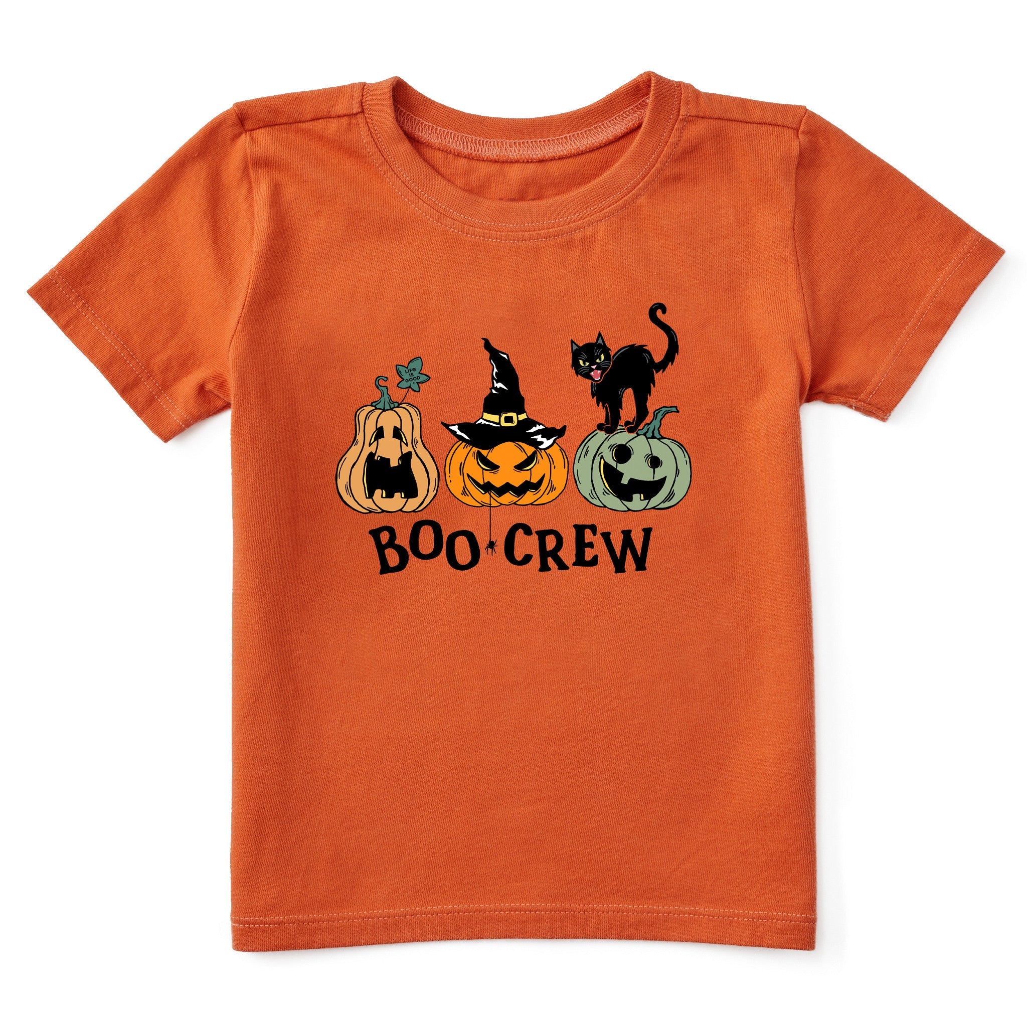 Pumpkins Boo Crew Short Sleeve Toddler Crusher Tee