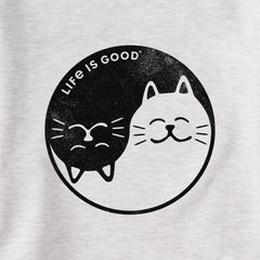 Women's Cat Yin and Yang Simply True Fleece Hoodie