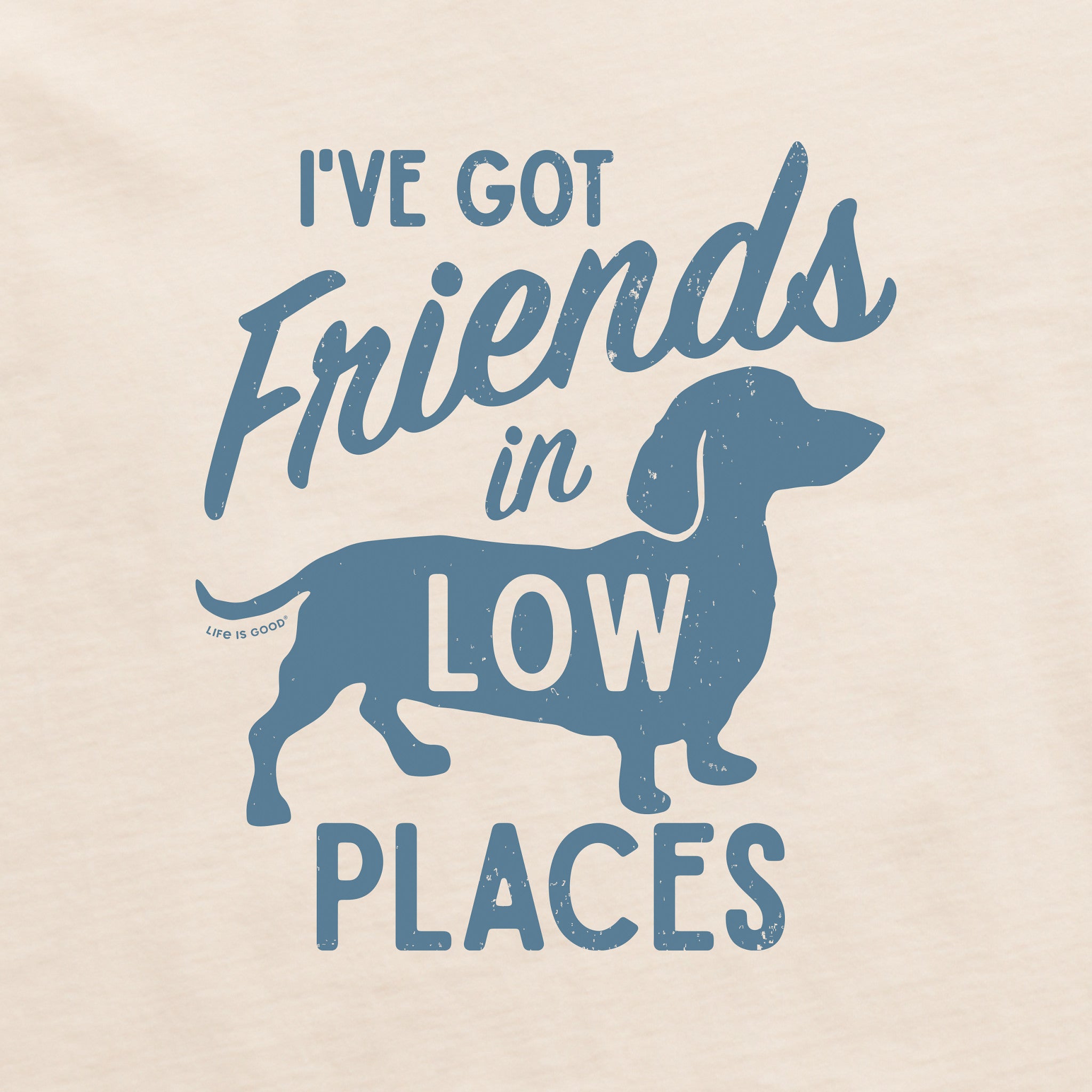 Women's Friends in Low Places Dachshund Short Sleeve Tee