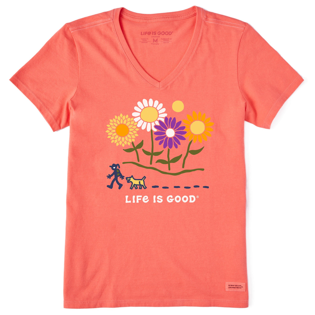 Women's Jackie and Rocket Wildflowers Short Sleeve Crusher Vee