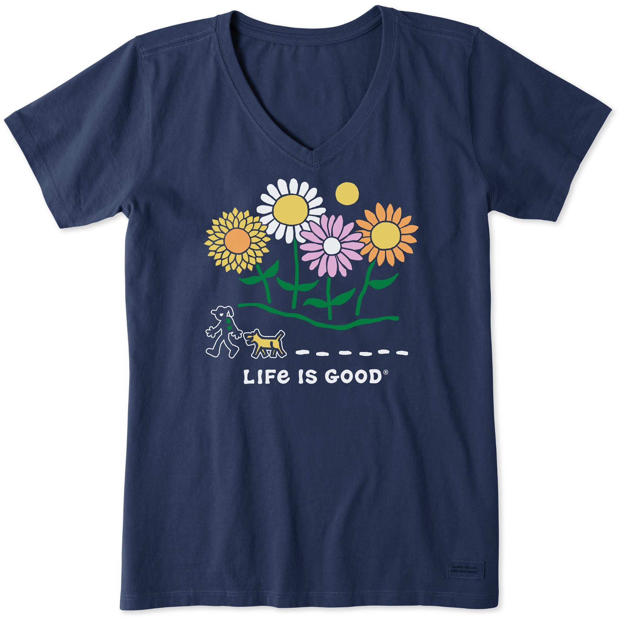 Women's Jackie and Rocket Wildflowers Short Sleeve Crusher Vee