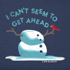 Kids Get Ahead Snowman Long Sleeve Crusher Tee