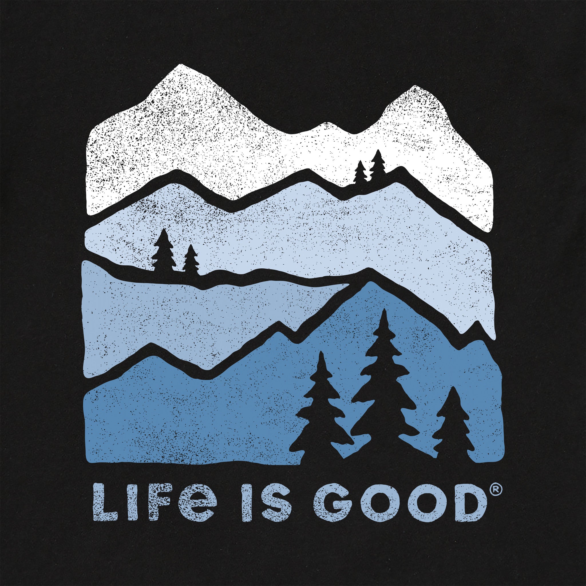 Men's Mountain Silhouette Long Sleeve Crusher Tee