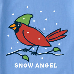 Women's Cardinal Snow Angel Long Sleeve Crusher Vee