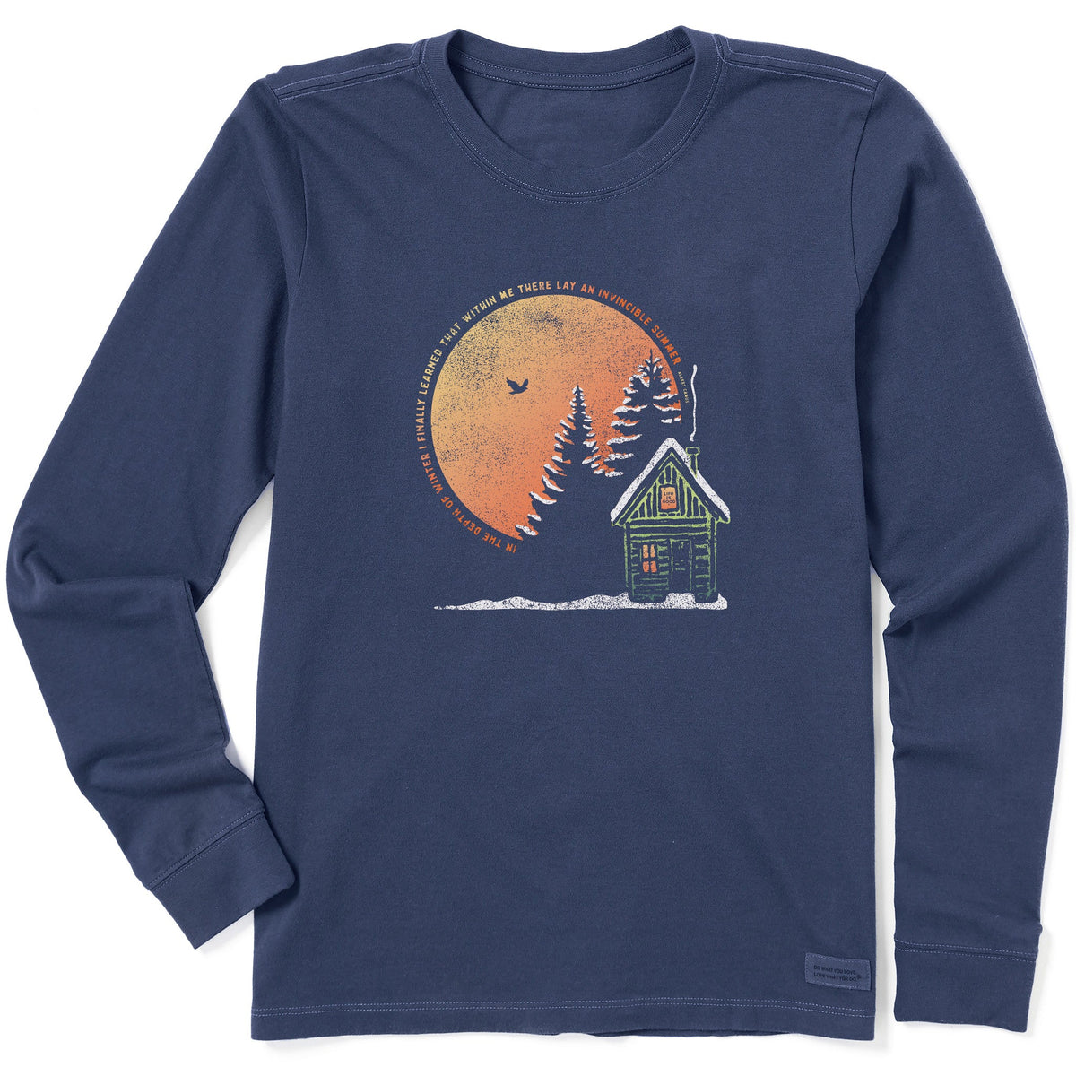 Women's Cabin Landscape Depth of Winter Long Sleeve Crusher Tee