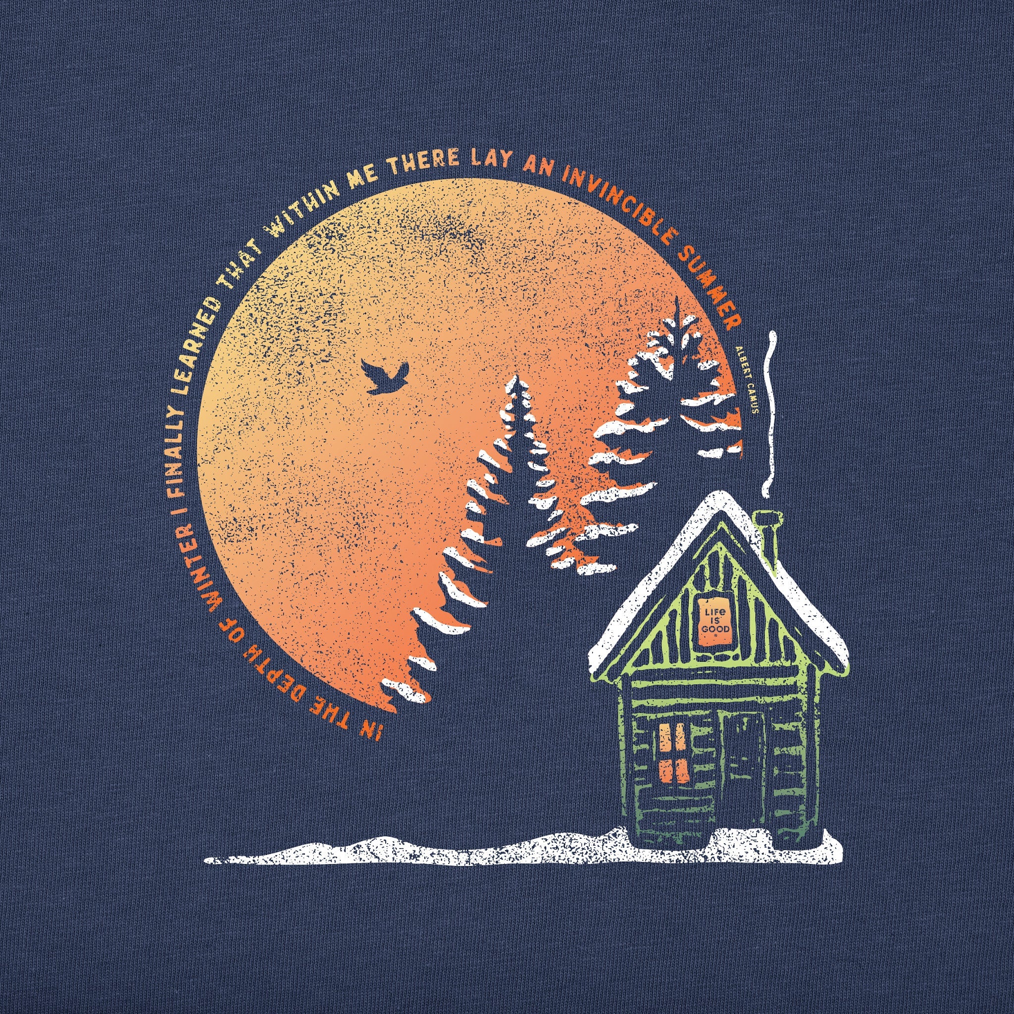 Women's Cabin Landscape Depth of Winter Long Sleeve Crusher Tee