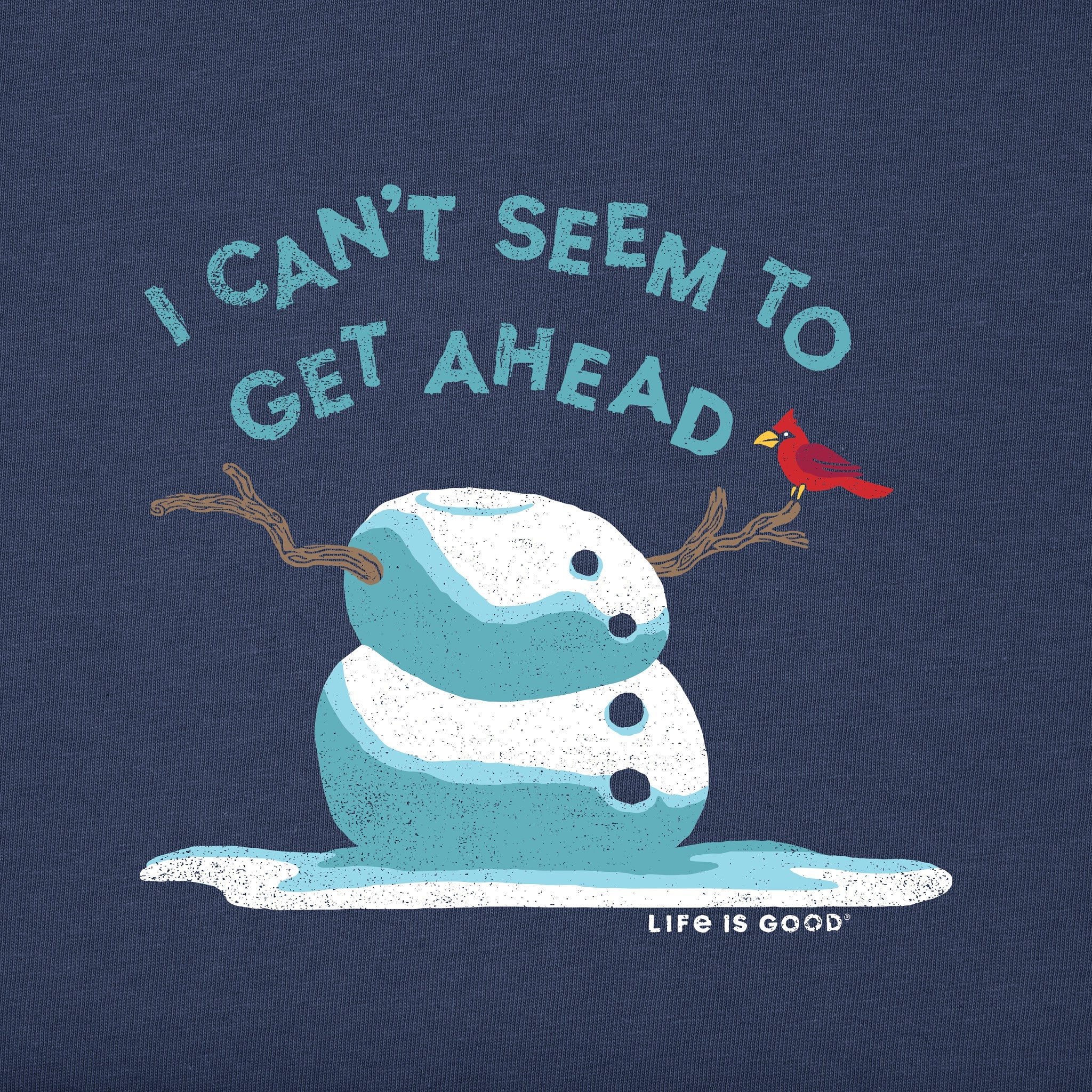 Women's Get Ahead Snowman Long Sleeve Crusher Tee