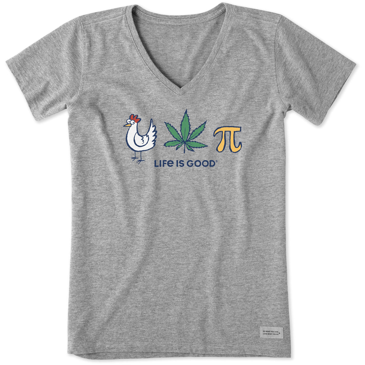 Women's Chicken Pot Pi Icons Short Sleeve Vee