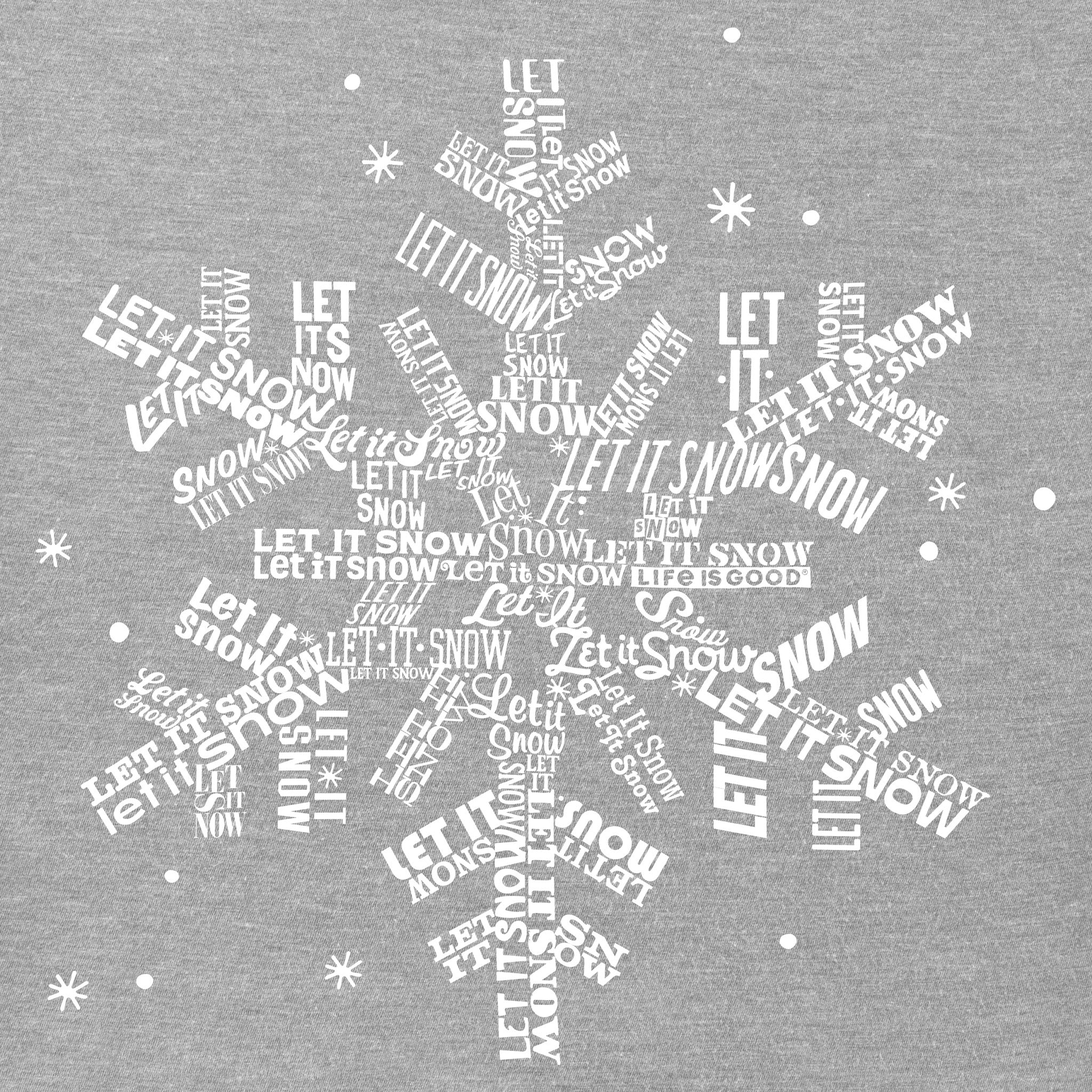 Women's Let It Snowflake Long Sleeve Crusher Vee
