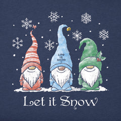 Women's Let it Snow Gnomes Long Sleeve Crusher Tee