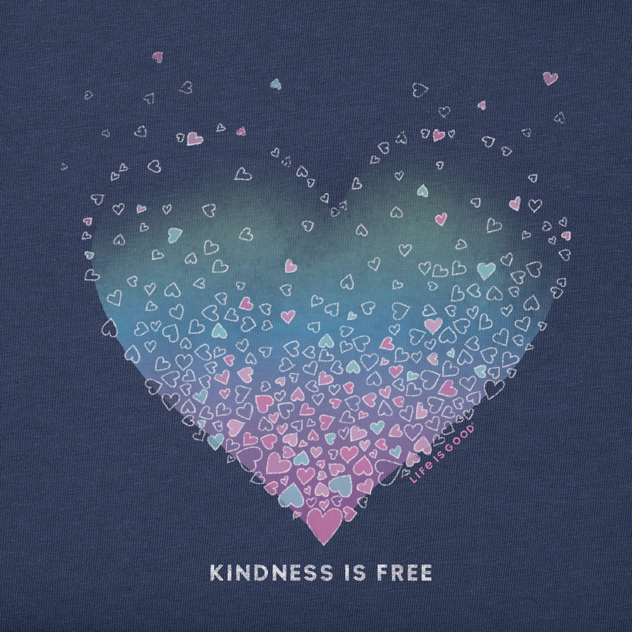 Women's Kindness is Free Evaporating Heart Short Sleeve Vee