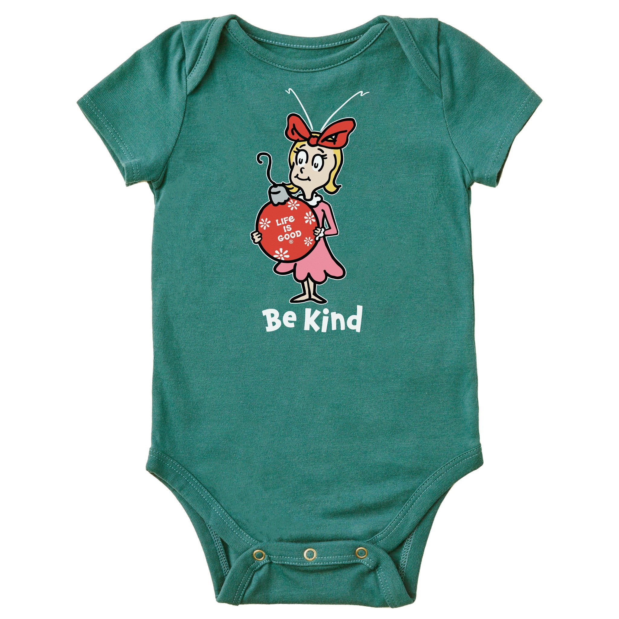 Baby Cindy-Lou Be Kind Short Sleeve Crusher Bodysuit