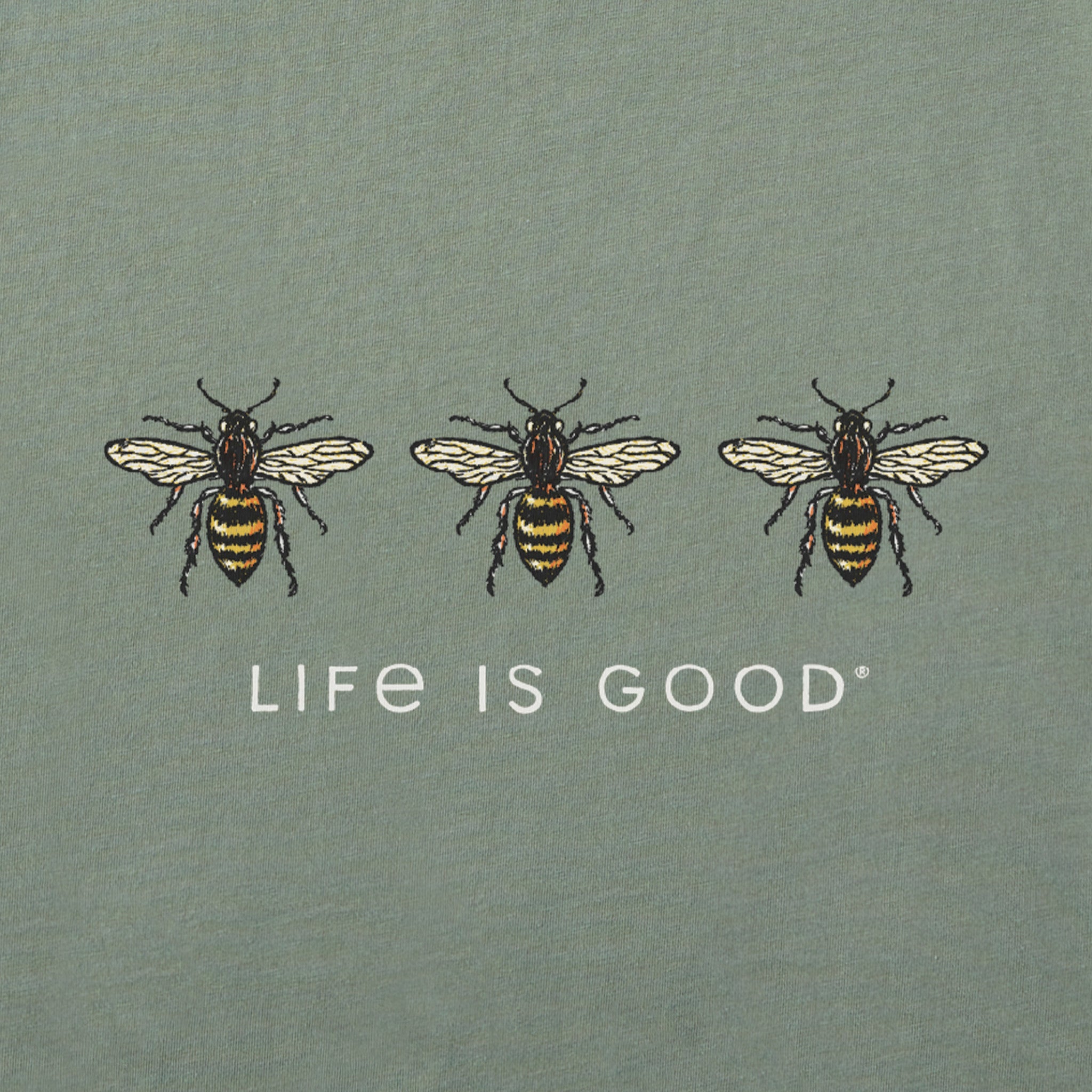 Men's Three Sketchy Bees Short Sleeve Crusher Tee