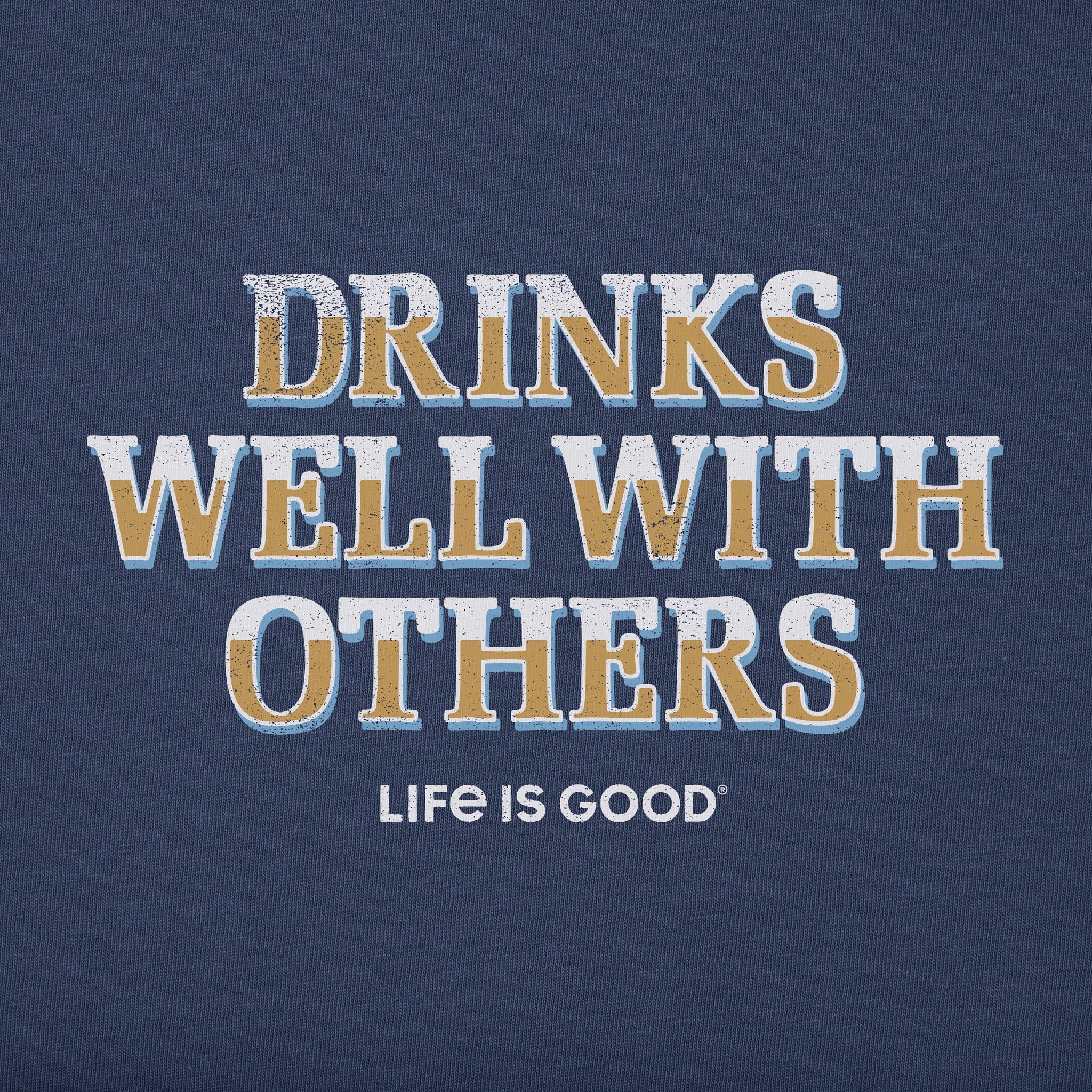 Men's Drinks Well With Others Pub Script Short Sleeve Crusher Tee