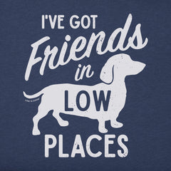 Women's Friends in Low Places Dachshund Short Sleeve Tee