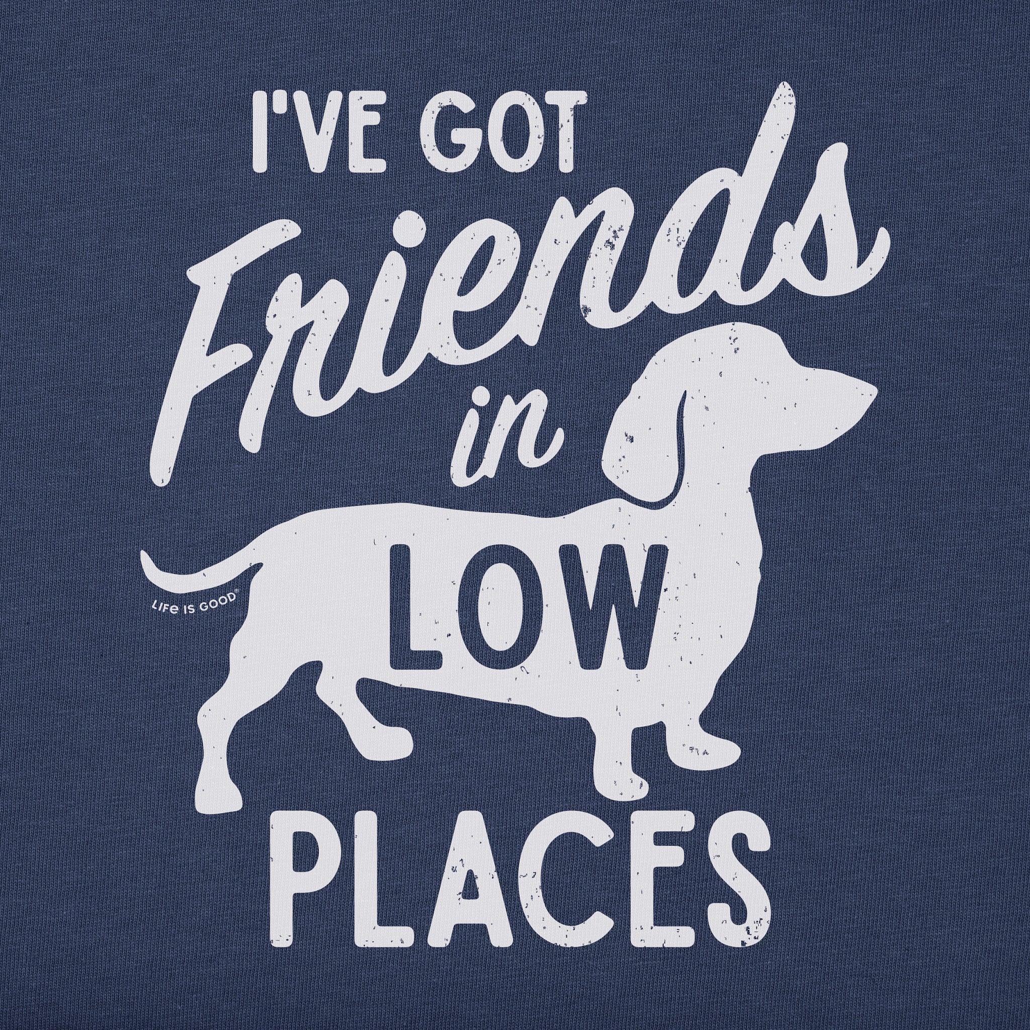 Women's Friends in Low Places Dachshund Short Sleeve Tee